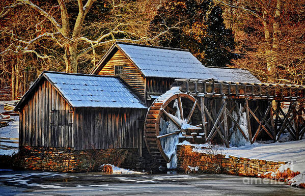 Mill Art Print featuring the photograph Frozen Mill by Randy Rogers