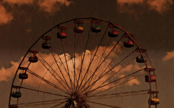 Ferris Wheel Art Print featuring the photograph Giant Wheel by David Dehner