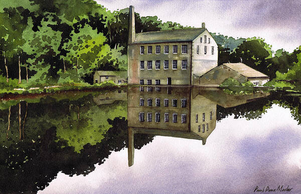 Mill Art Print featuring the painting Gibson Mill by Paul Dene Marlor