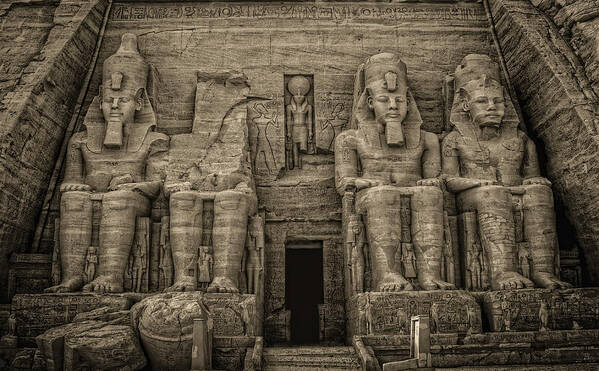 Abu Art Print featuring the photograph Great Temple Abu Simbel by Nigel Fletcher-Jones