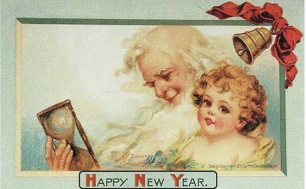Frances Brundage Art Print featuring the painting Happy New Year by Reynold Jay