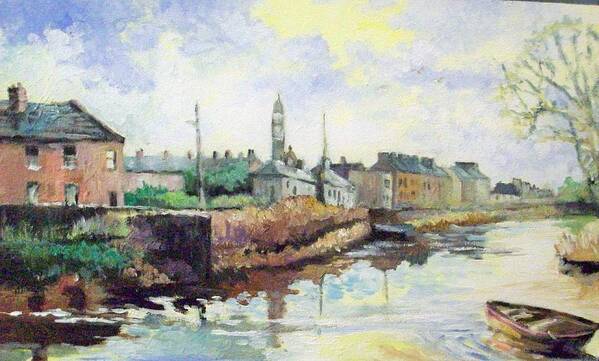 Landscape Art Print featuring the painting Harrys Mall -limerick-ireland by Paul Weerasekera