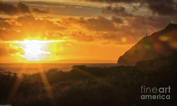 Hawaiian Sun Kissed Morning Art Print featuring the photograph Hawaiian Sun Kissed Morning by Mitch Shindelbower