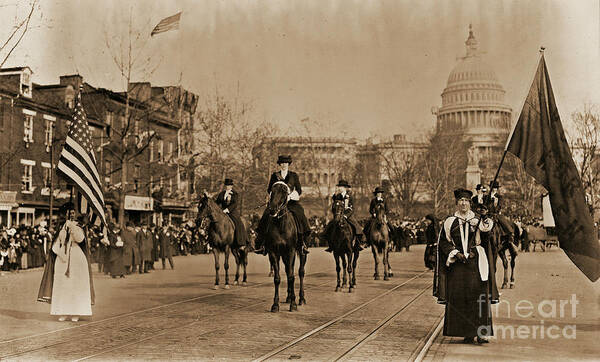 Head Art Print featuring the photograph Head of Washington D.C. Suffrage Parade by Padre Art
