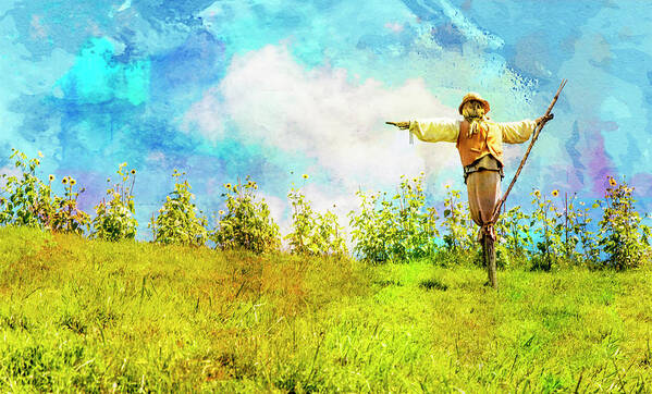 Hobbits Art Print featuring the photograph Hobbit Scarecrow by Kathryn McBride