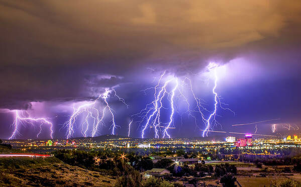 Lightning Art Print featuring the photograph Impending Doom by Steve Baranek