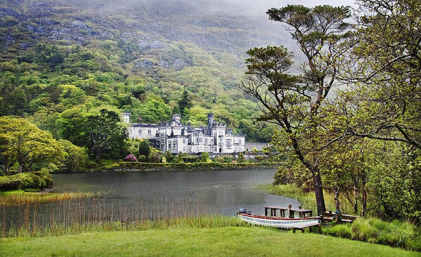 Kylemore Abby Art Print featuring the photograph Kylemore Castle in Spring by Jill Love