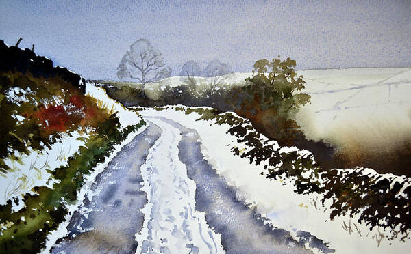 Winter Art Print featuring the painting Last of the snow by Paul Dene Marlor