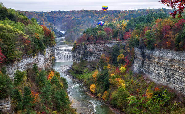 Letchworth Art Print featuring the photograph Letchworth Middle Falls by Mark Papke