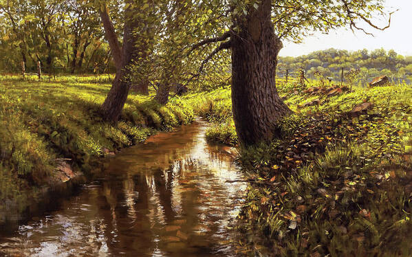 Lyon Valley Creek Art Print featuring the painting Lyon Valley Creek by Mark Mille