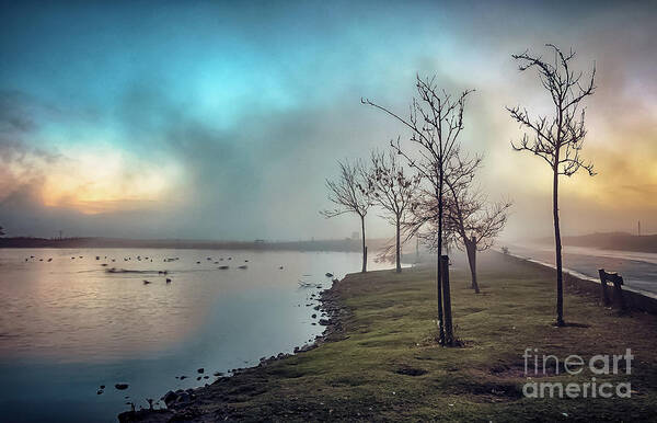 Dslr Art Print featuring the photograph Mist over the tarn by Mariusz Talarek