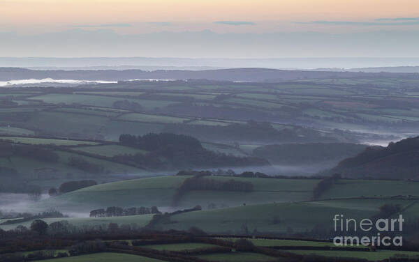 Exmoor Art Print featuring the photograph Misty Morning on Exmoor by Andy Myatt