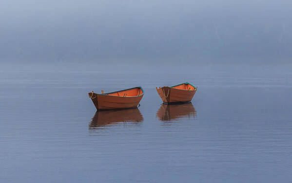 Boat Art Print featuring the photograph Misty Morning by Rob Davies