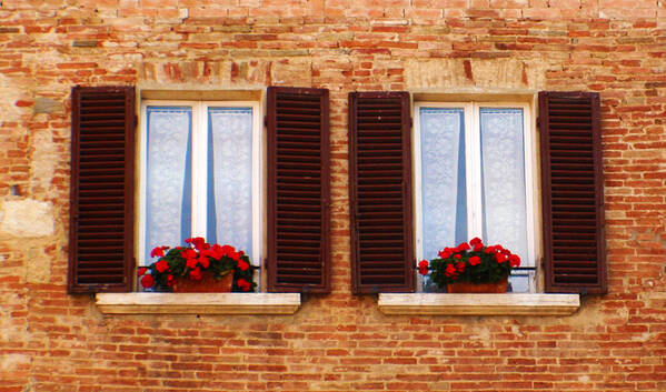 Italy Art Print featuring the photograph Montepulciano Window by Rob Tullis