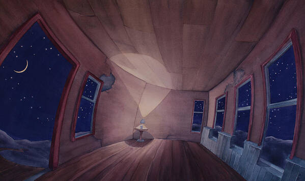 Great Plains Art Print featuring the painting Nocturnal Interior by Scott Kirby