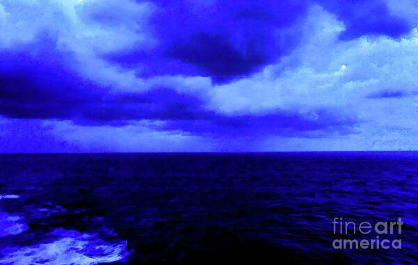 America Art Print featuring the painting Ocean Blue Digital Painting by Robyn King