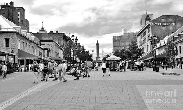 Old Montreal Art Print featuring the photograph Old Montreal Jacques Cartier Square by Reb Frost