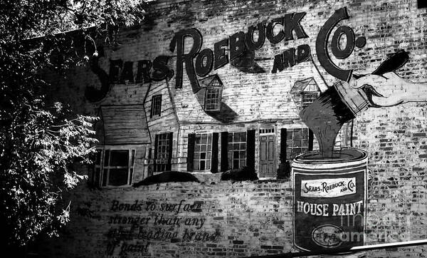Sears Roebuck And Company Art Print featuring the photograph Old Sears Paint Sign by David Lee Thompson