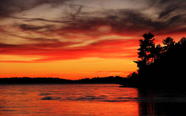 Moonlight Bay Art Print featuring the photograph Orange Glow At Sunset by Debbie Oppermann