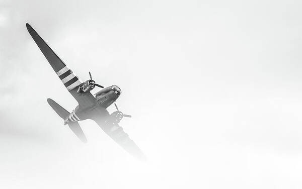 Plane Art Print featuring the photograph Out of the Fog by Martin Newman