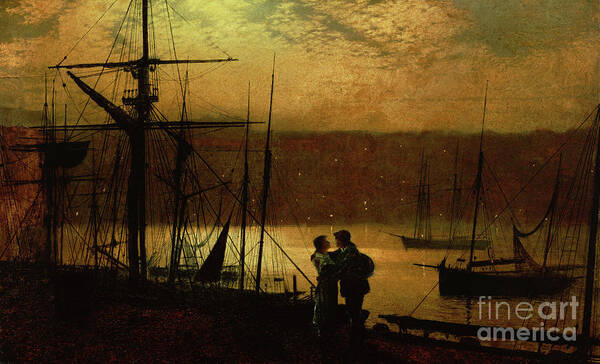 Grimshaw Art Print featuring the painting Outward Bound A view of Whitby, 1887 by John Atkinson Grimshaw