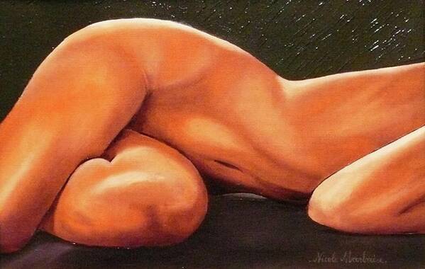 Nude Art Print featuring the painting Paprika by Nicole MARBAISE