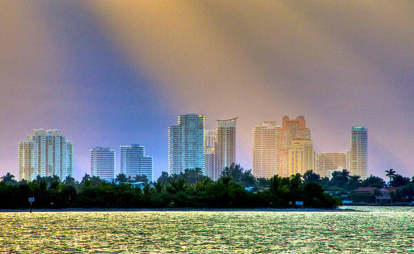 Miami Beach Art Print featuring the photograph Pastel City by William Wetmore