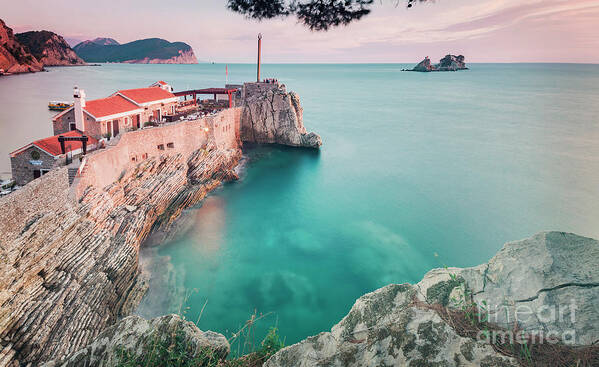 Sunset Art Print featuring the photograph Petrovac Montenegro landscape by Sophie McAulay