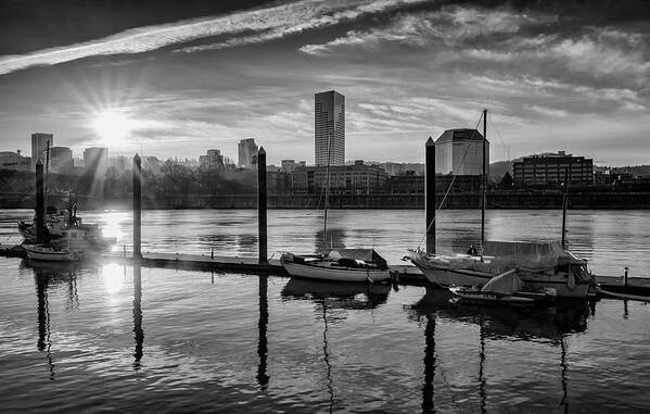 Oregon Art Print featuring the photograph Portland Waterfront by Steven Clark