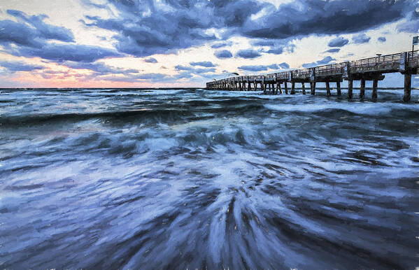 Art Art Print featuring the digital art Repeated Morning III by Jon Glaser