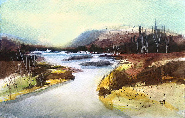 Art Art Print featuring the painting River Landscape 1 by Tonya Doughty