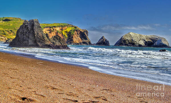 Rodeo Beach Art Print featuring the photograph Rodeo Beach by Paul Gillham