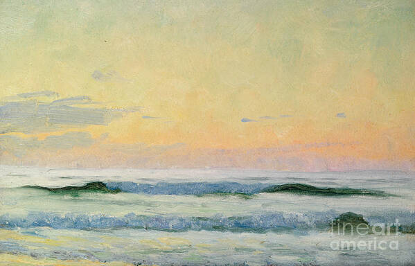 Seascape Art Print featuring the painting Sea Study by AS Stokes