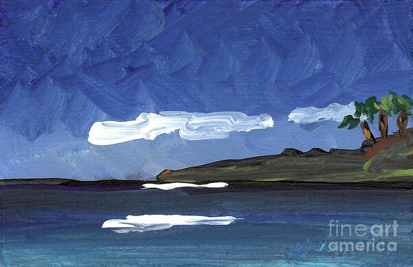 Seascape Art Print featuring the painting Seascape 7 by Helena M Langley