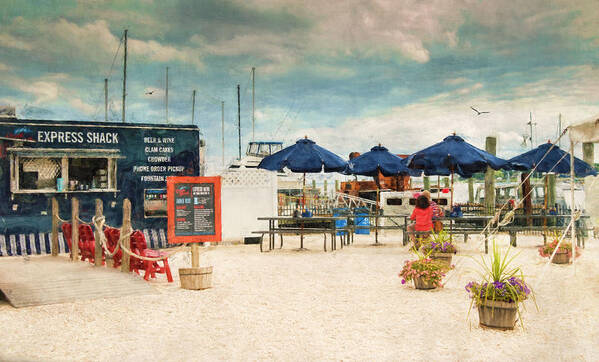 Food Clam Cakes Art Print featuring the photograph Seaside Dining by Robin-Lee Vieira