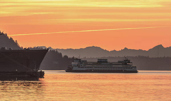 Washington State Ferries Art Print featuring the photograph Seattle - Bremerton Ferry by E Faithe Lester