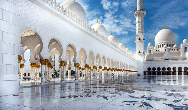 Sheikh Zayed Mosque Art Print featuring the photograph Sheikh Zayed Mosque by Jorg Peter