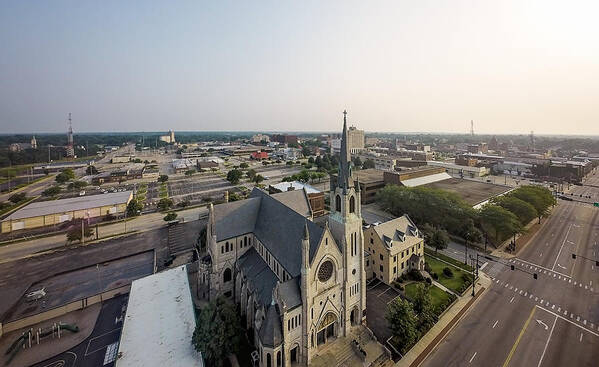 Decatur Illinois Art Print featuring the photograph St. Pats Church by George Strohl