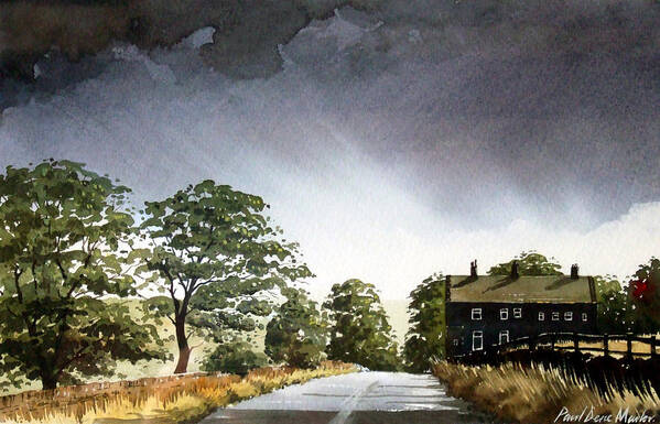 Landscape Art Print featuring the painting Stainland Dean by Paul Dene Marlor