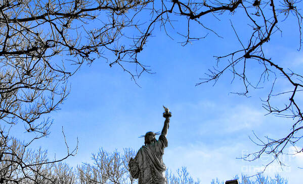 Statue Of Liberty Art Print featuring the photograph Statue of Liberty Back View by Chuck Kuhn