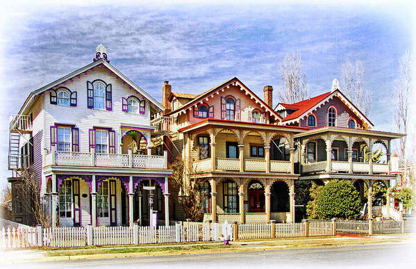 Stockton Row Cottages Art Print featuring the photograph Stockton Row Cottages by Carolyn Derstine