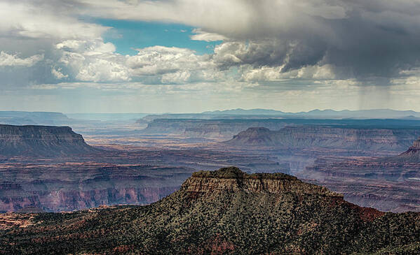 Canyon Art Print featuring the photograph Stormy sky past Bridgers Knoll by Gaelyn Olmsted