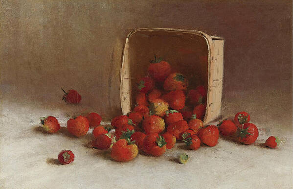 Joseph Decker Art Print featuring the painting Strawberries by Joseph Decker