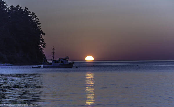 Sunset Art Print featuring the photograph Sucia Island Sunset by Mark Joseph