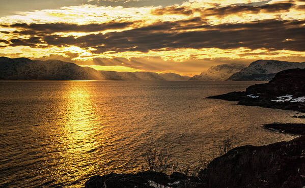 Landscape Art Print featuring the photograph Sunset Over Altafjord by Adam Rainoff