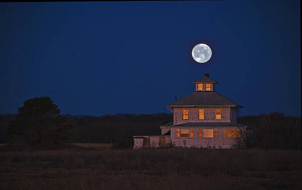 Plum Island Art Print featuring the photograph Super Moonset at Sunrise March 2011 by Rick Mosher