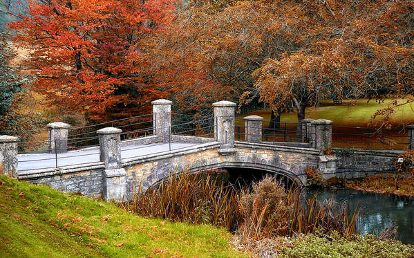 Autumn Art Print featuring the photograph The Bridge to Autumn by Mike Hope by Michael Hope