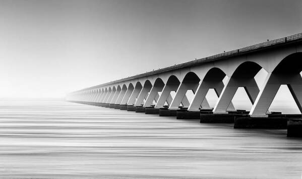 Bridge Art Print featuring the photograph The Endless Bridge by Wim Denijs