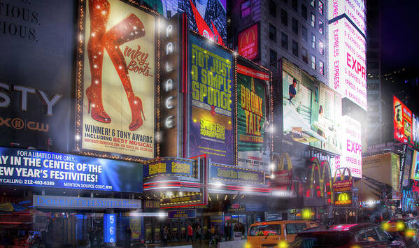 Palace Theater Art Print featuring the photograph The Palace Theater in Times Square by Mark Andrew Thomas