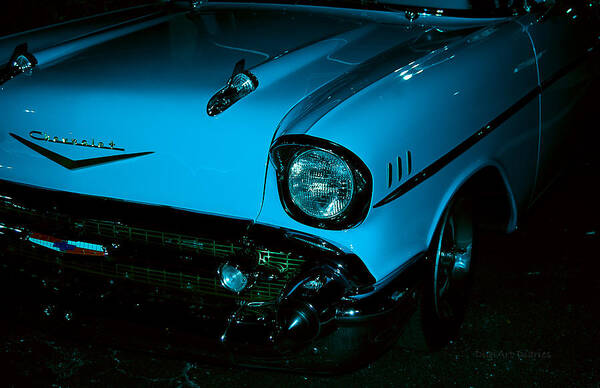 Chevy Art Print featuring the photograph Turquoise Chevy by DigiArt Diaries by Vicky B Fuller